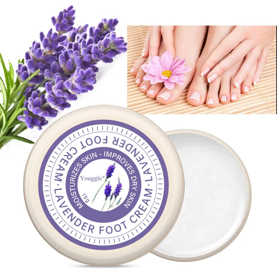 Lavender anti fungal foot repair cream 15g tube for dead skin removal and peeling foot care