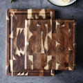 Brown solid wood cutting board made from imported acacia wood with 3cm thickness