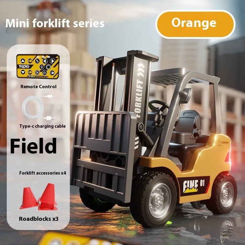 1:64 scale alloy remote control forklift truck model with Bluetooth mobile control and accessory set
