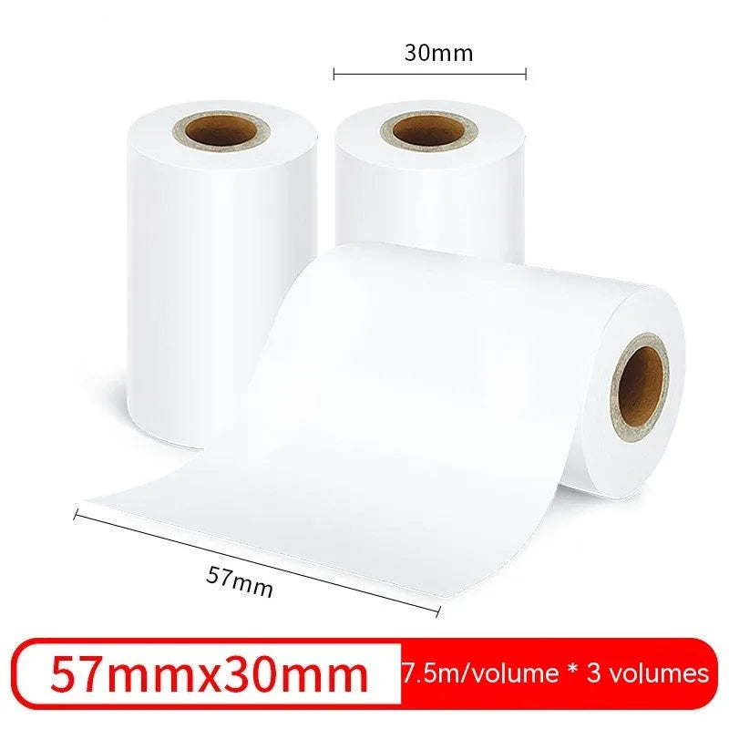 Three rolls of 57x30mm thermal paper for small thermal printers