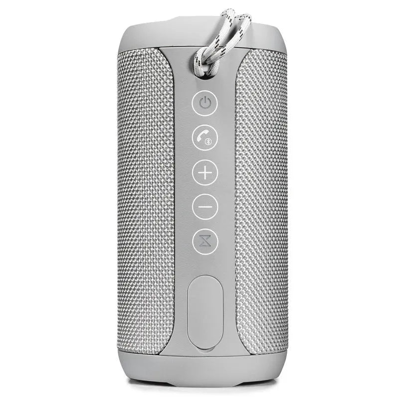 Compact outdoor waterproof card-shaped Bluetooth speaker in black, camouflage, grey, or red colours