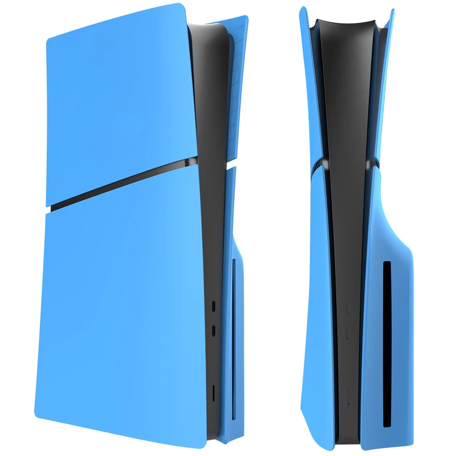 PS5 Slim replacement protective shell in ABS plastic showing four components with colour options