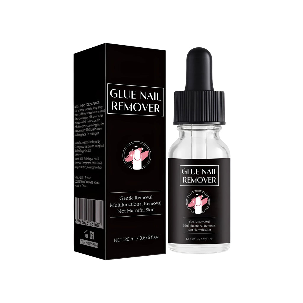 20ml bottle of FP-A066 nail glue remover for acrylic and gel nail adhesive removal