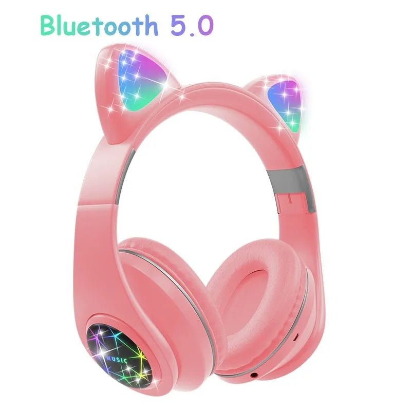 Cat ear wireless sports Bluetooth headset in six colours with head-mounted design
