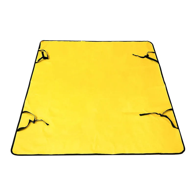 Car rear seat protector mat for dogs in cloth material with water resistant properties