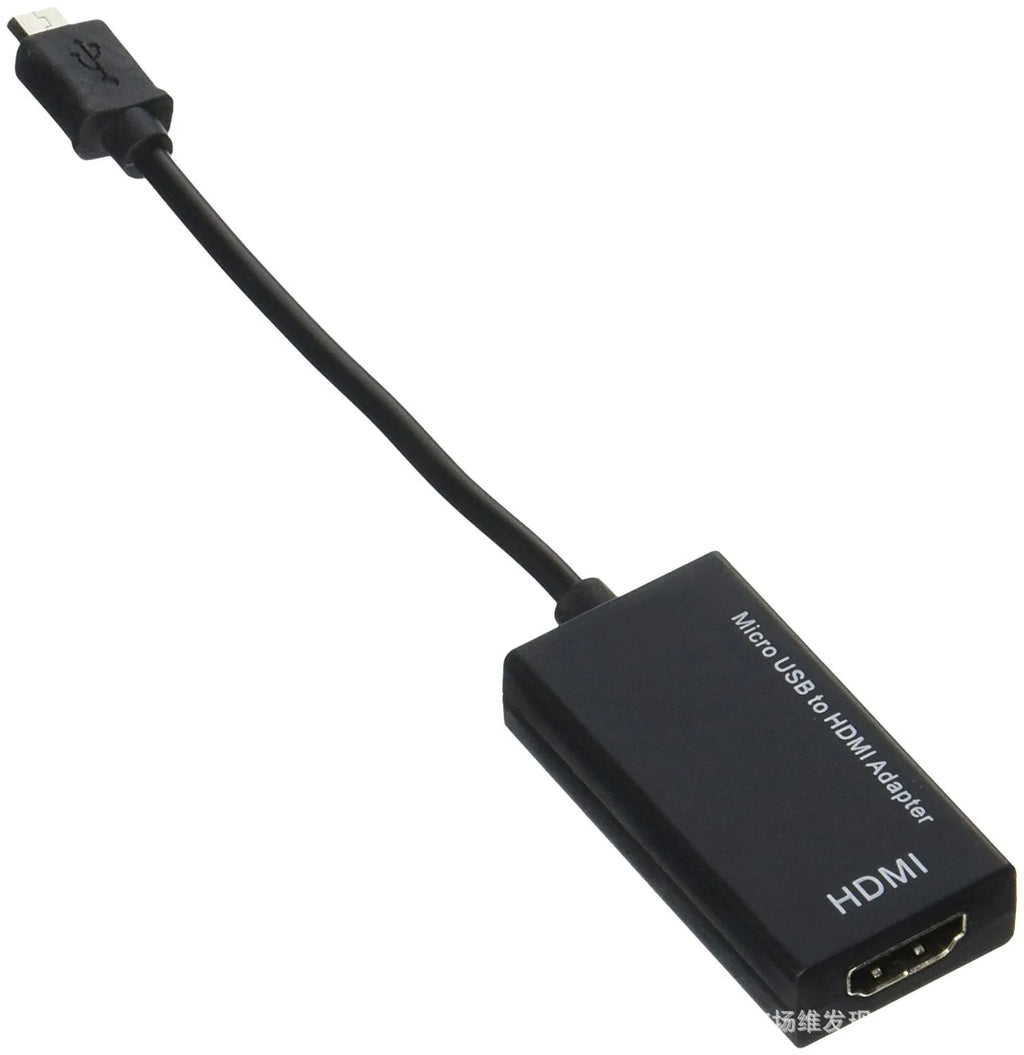 Black HD to HDMI adapter for connecting smartphones to televisions and monitors