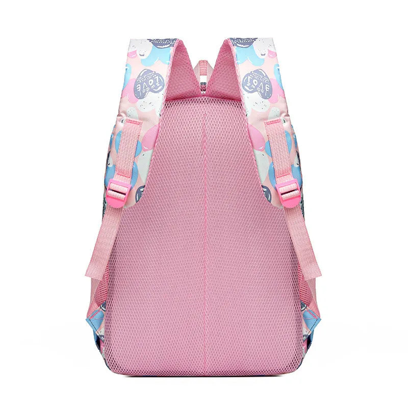 Children's Oxford cloth school backpack with air pillow belt system in blue colour