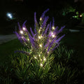 74cm tall solar-powered flower-shaped garden light with LED illumination for outdoor courtyard decoration