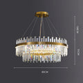 Adjustable height crystal chandelier ceiling light with fish-shaped design and stainless steel construction