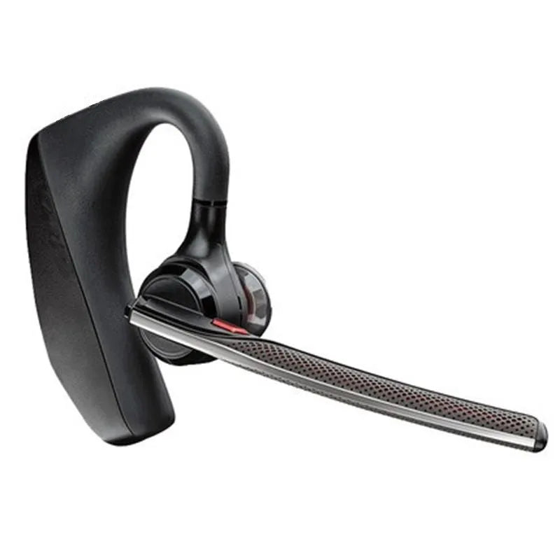 Black minimalist Bluetooth sports headphones with a large battery and call function.