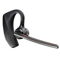 Black minimalist Bluetooth sports headphones with a large battery and call function.