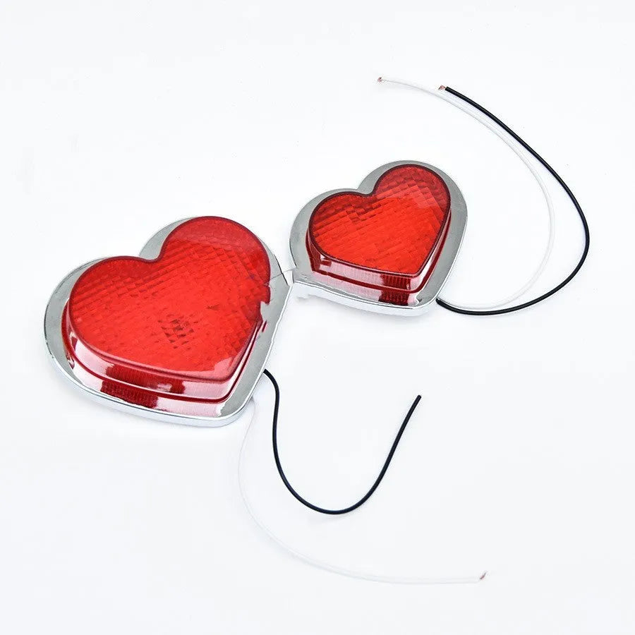 Heart-shaped 12V LED automotive fender sidelight in multiple colour options for vehicle customisation