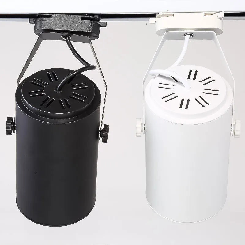 LED track spotlight with open-mounted slide design in modern simplicity style for retail lighting