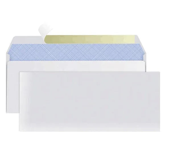 Blue tamper-evident self-adhesive confidential envelope for secure document mailing.