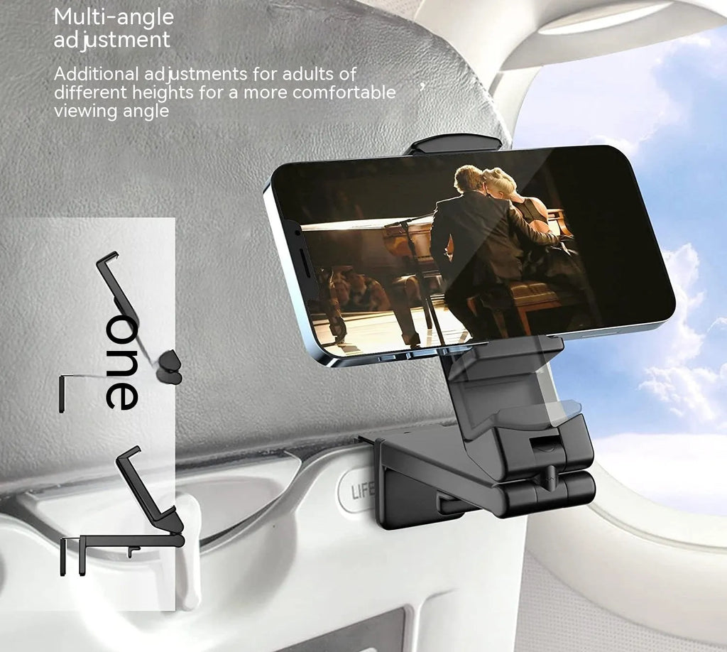 Foldable rotating universal smartphone stand in black, grey, or green colour on a flat surface