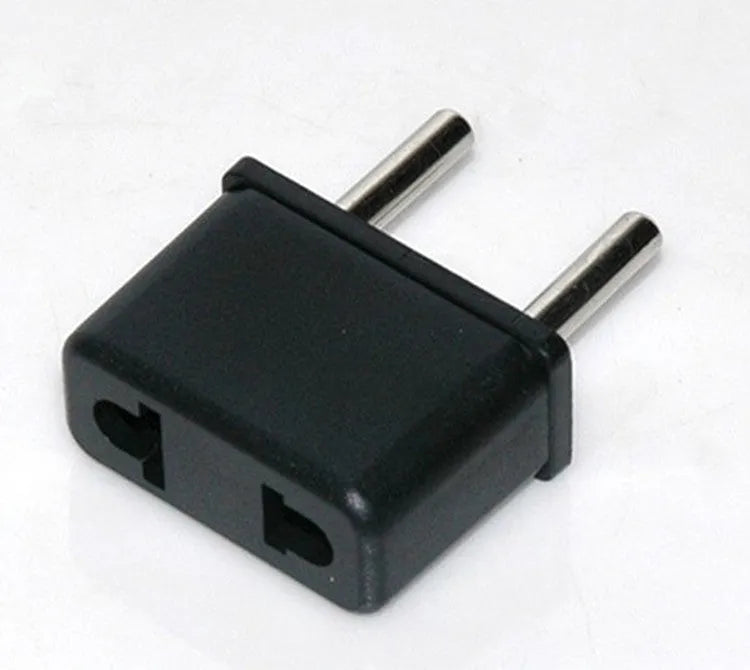 American standard to European standard plug adapter with two holes and plastic shell
