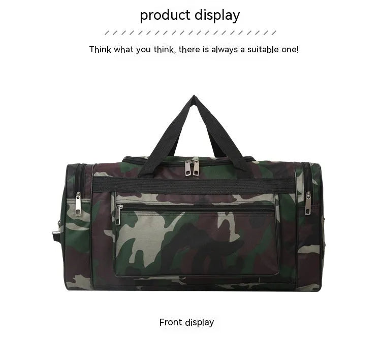 Camouflage colour large capacity waterproof luggage bag with polyester lining