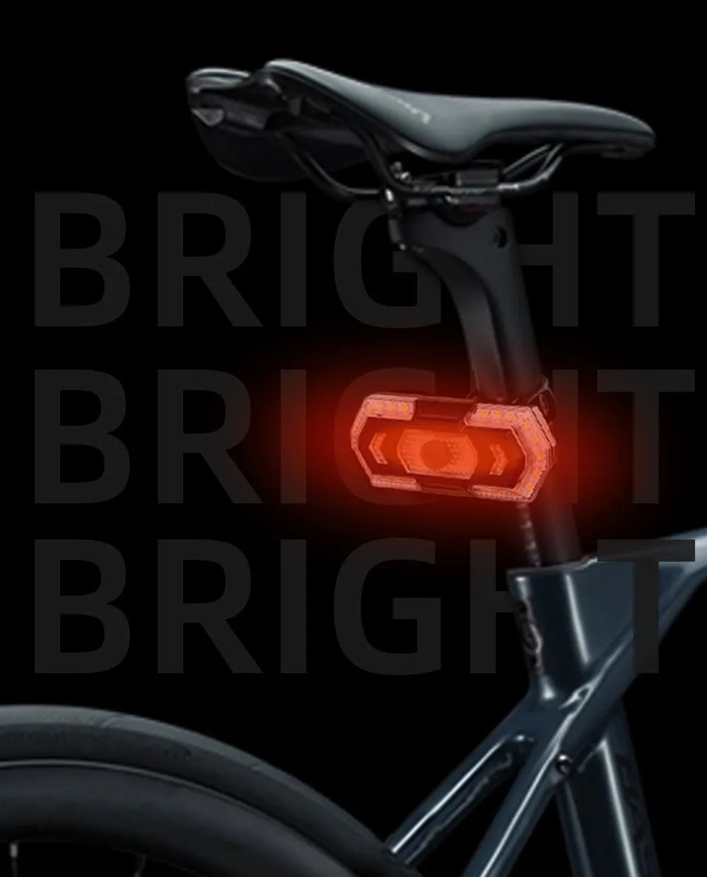 Black wireless remote control motorcycle turn signal taillight with USB charging port