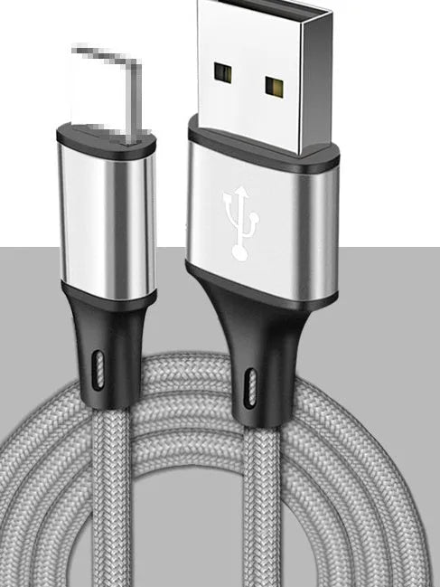 Long 2 metre mobile phone data cable in multiple colours for Apple, Android and TYPE-C phones.