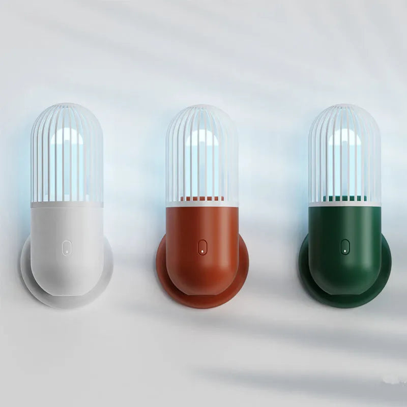 Portable capsule-shaped ultraviolet disinfection lamp in choice of colours