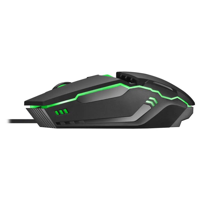 M3 black wired USB mouse with adjustable DPI and USB cable