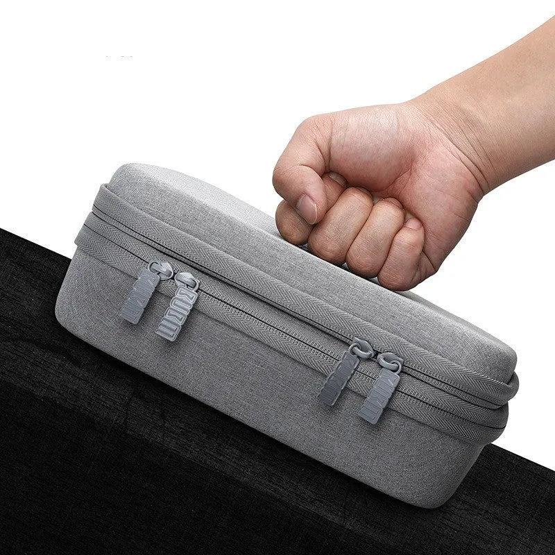 Black EVA digital storage bag for headphones with organised compartments