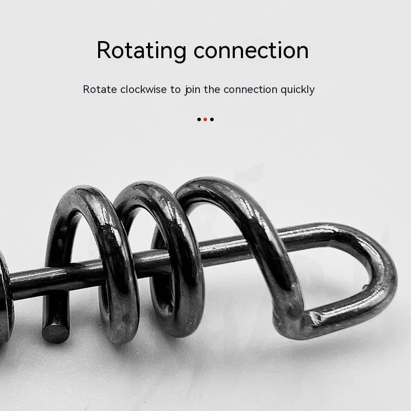 Stainless steel fishing swivel connector with copper centre in 8-shaped ring design