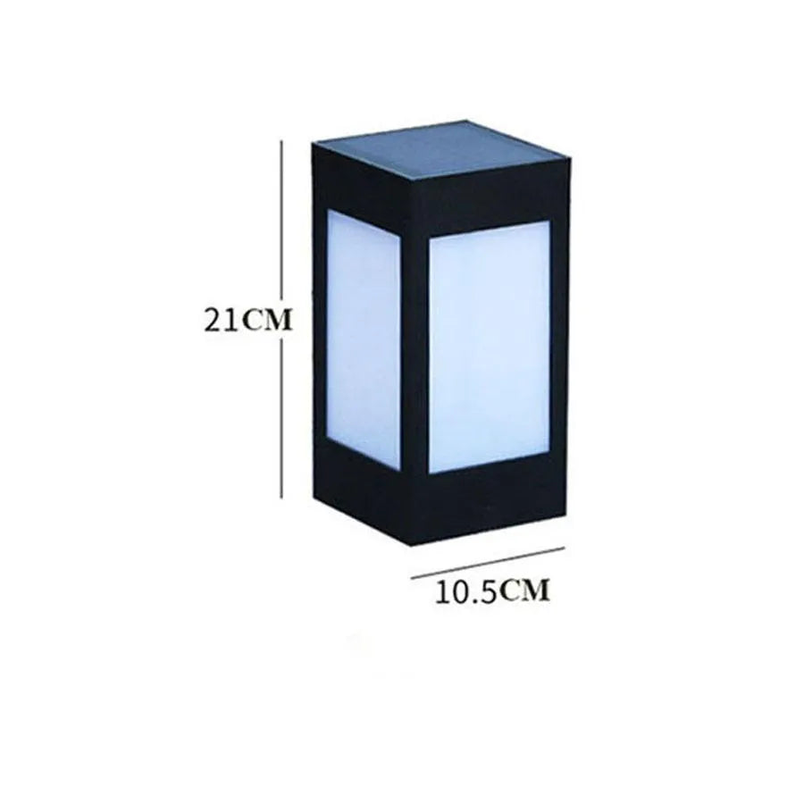 Solar-powered waterproof garden lights for outdoor wall and lawn illumination