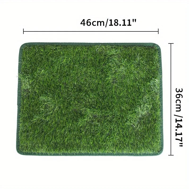 Artificial grass dog toilet training mat for indoor pet training in three size options