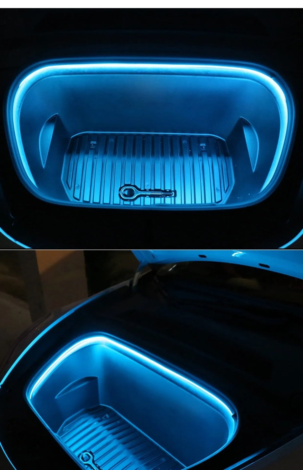 Tesla Model 3 and Y front console ambience light modification kit with soft silicone light bar