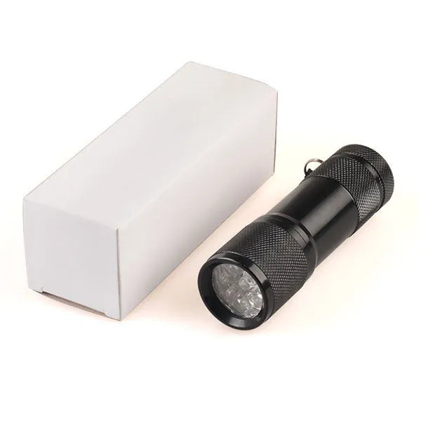 Black aluminium alloy Smart Vein Locator medical device with red LED light.