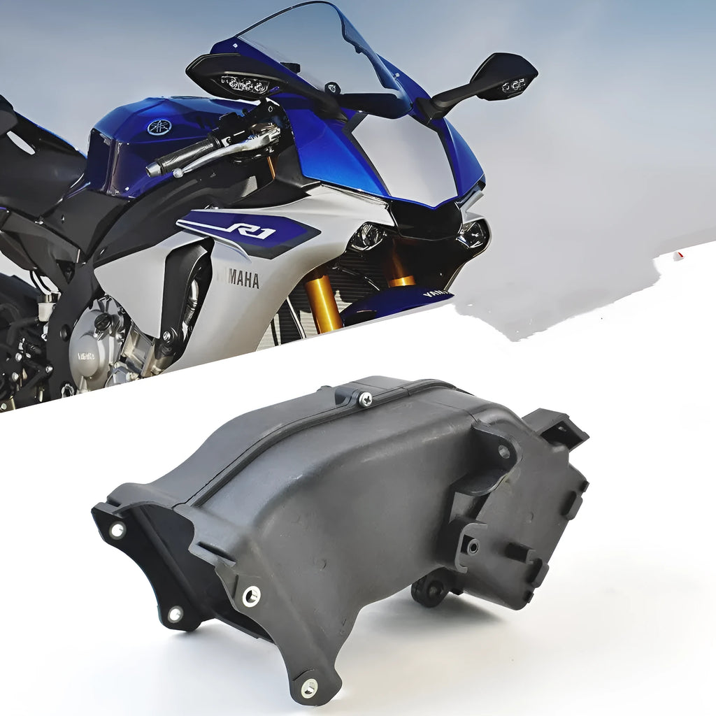 Black Yamaha motorcycle ventilation pipe measuring 280mm by 170mm by 160mm