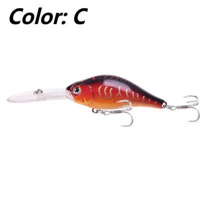 10.5cm hard plastic Mino Lure fishing bait in assorted colours for deep diving predator fishing
