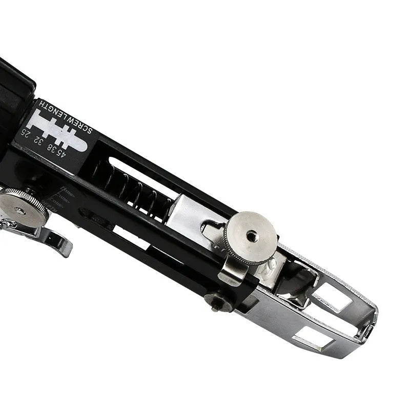 Chain screw gun head attachment for electric screwdrivers with stainless steel construction and plastic handle