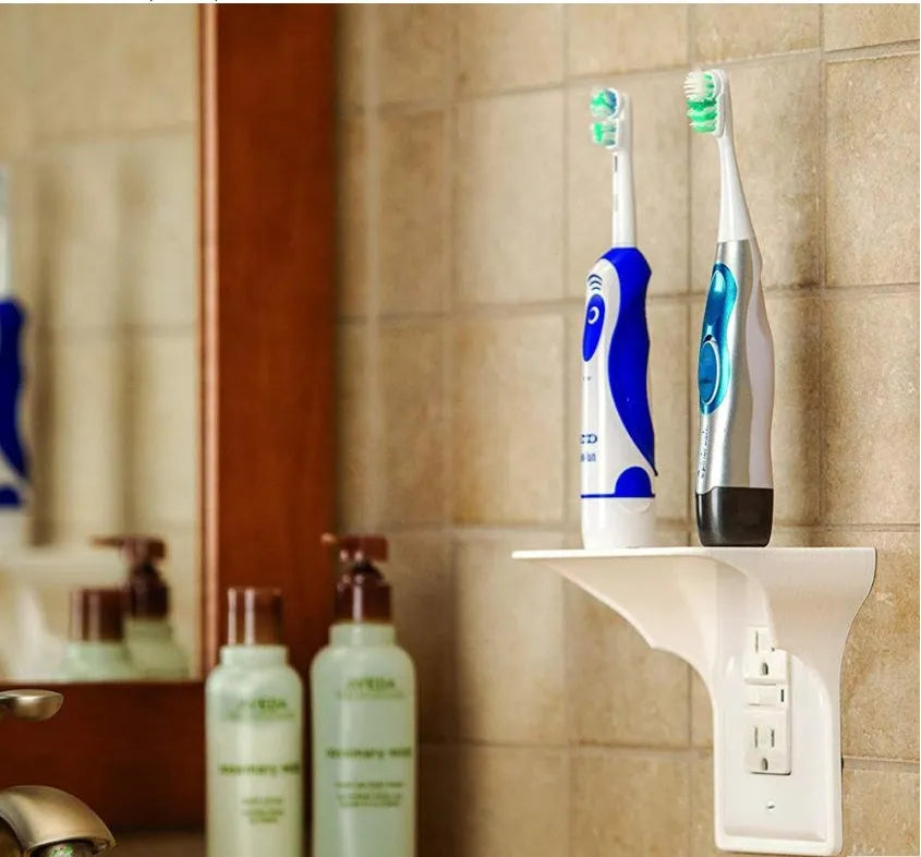 White plastic socket organiser rack for holding 1/4 inch and 1/2 inch drive tools.