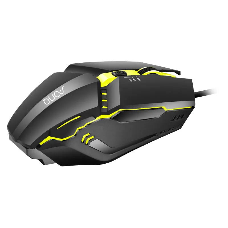 M3 black wired USB mouse with adjustable DPI and USB cable