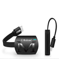 Small black USB HDMI dongle for smartphone screen mirroring with 1080p output.