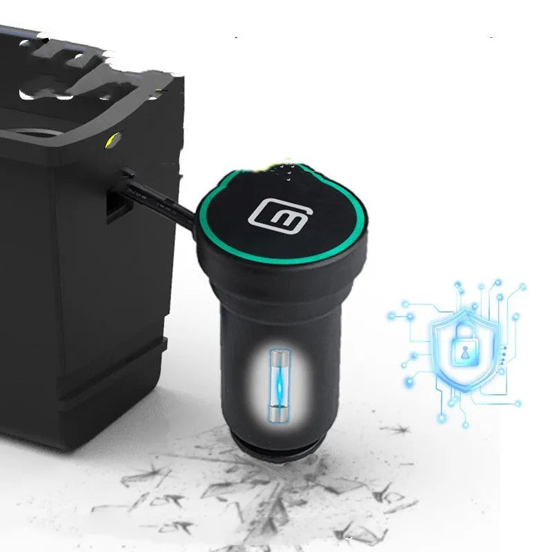 QC3.0 fast car charger for Lavida Pola Weiling vehicles with USB port, shown in Android and Apple model versions.