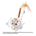 Electric self-moving cat toy with pink plush mouse attachment showing Type-C charging port