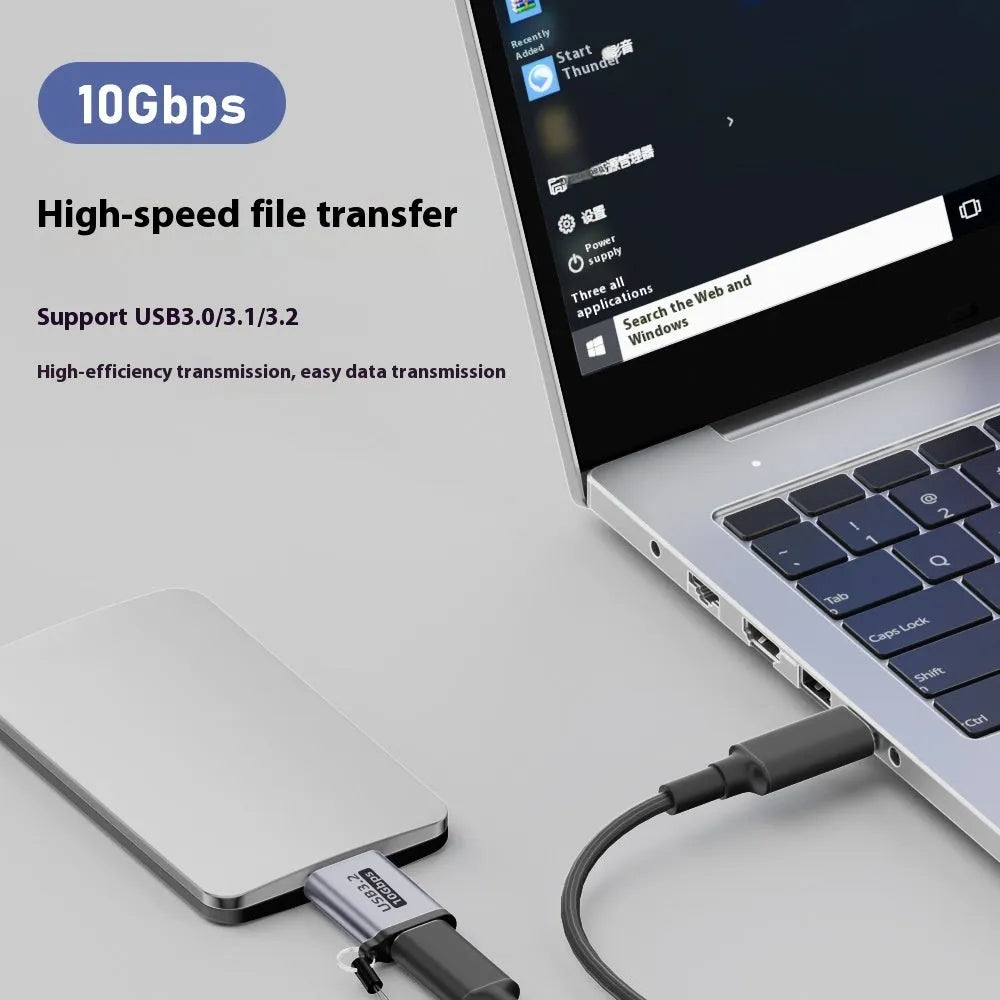 Micro B USB adapter converter showing Type-C and USB-A to micro B male connections for charging and data transfer