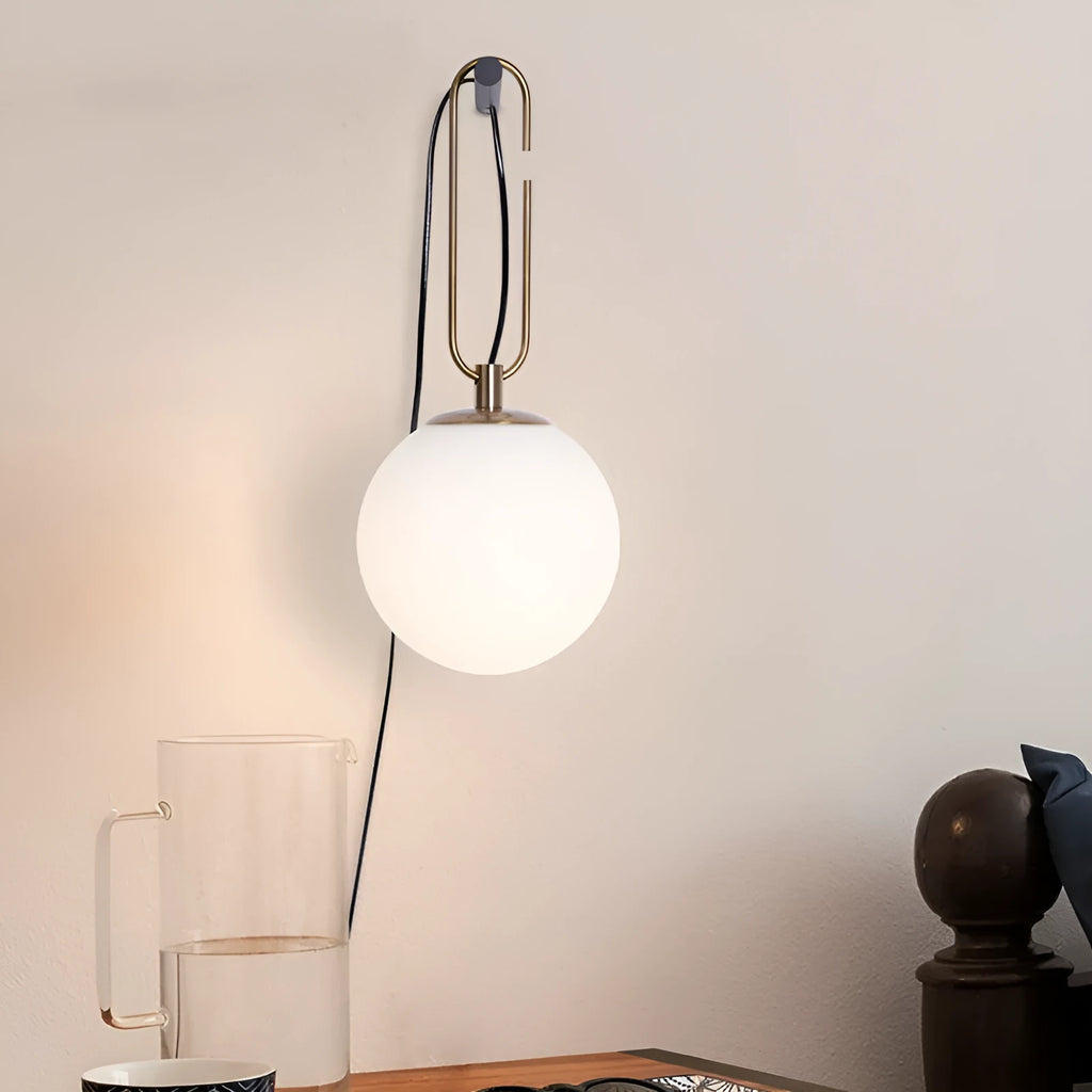 Nordic creative glass wall lamp with European modern styling and three colour temperature options