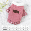 Lambswool grey dog vest with wool lining shown on pet model in size M