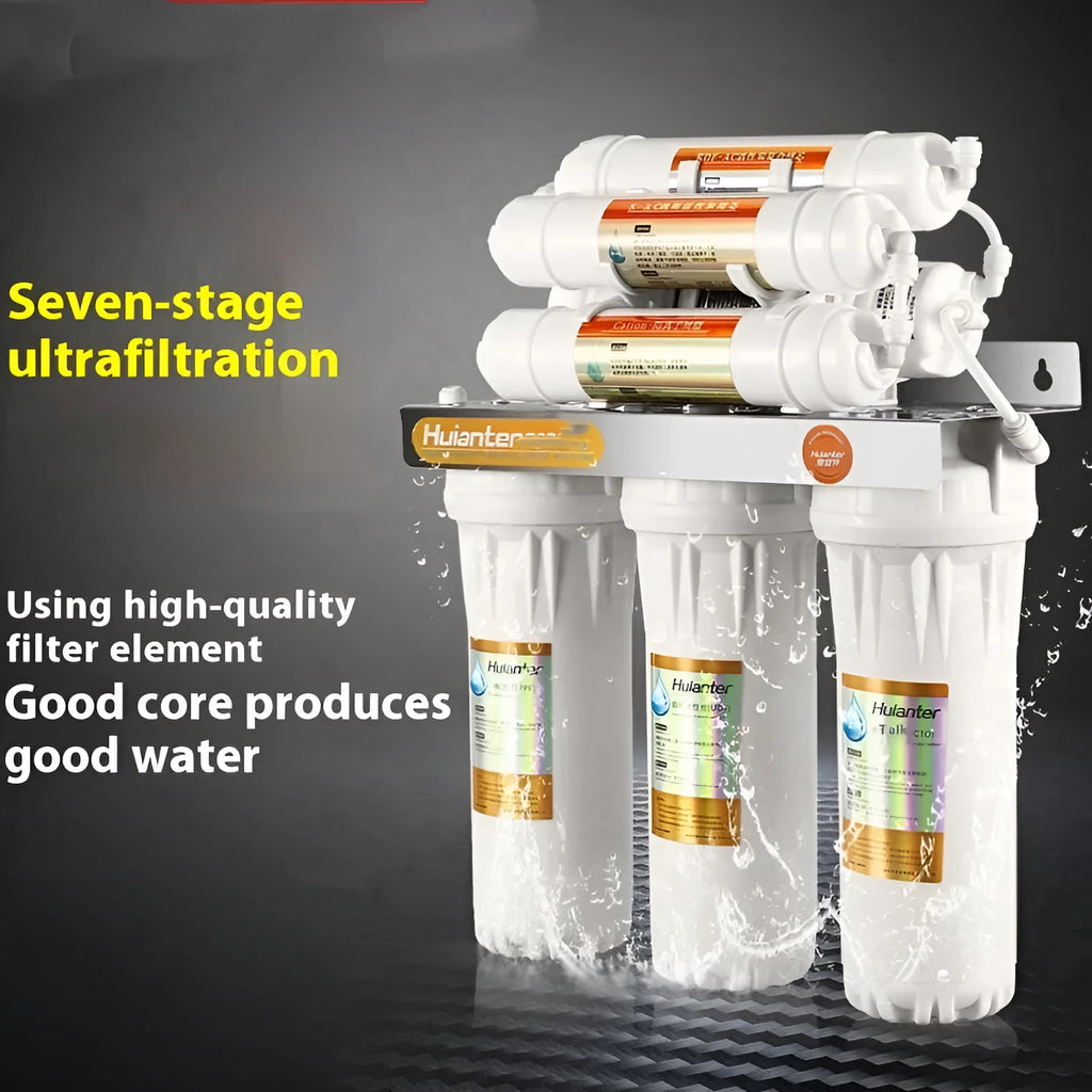 White plastic water purifier filter for direct drinking from tap water