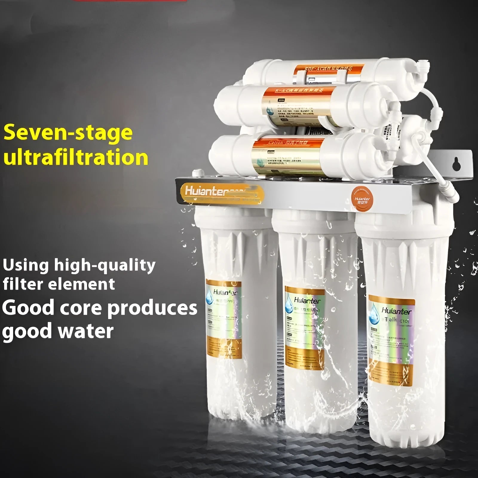 White plastic water purifier filter for direct drinking from tap water