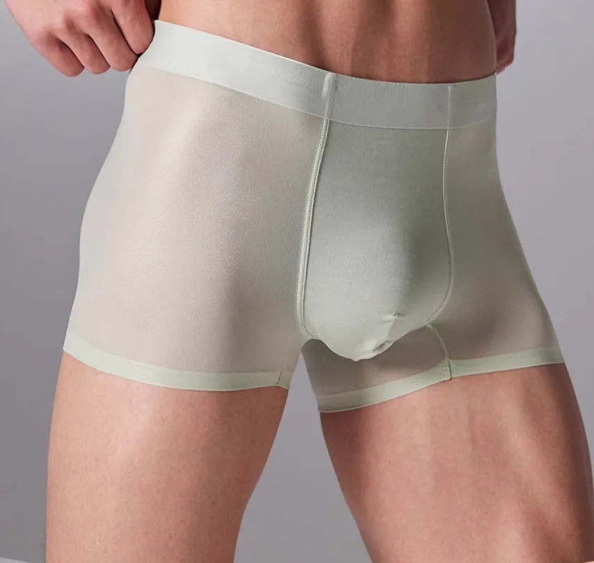 Lightweight seamless antibacterial sports underwear in black, blue, green, and silver colours.
