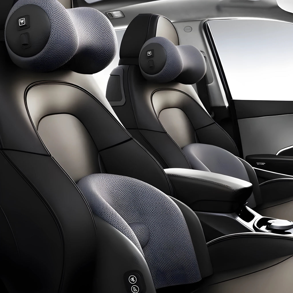 Memory cotton car massage cushion in three colours for headrest and lumbar support