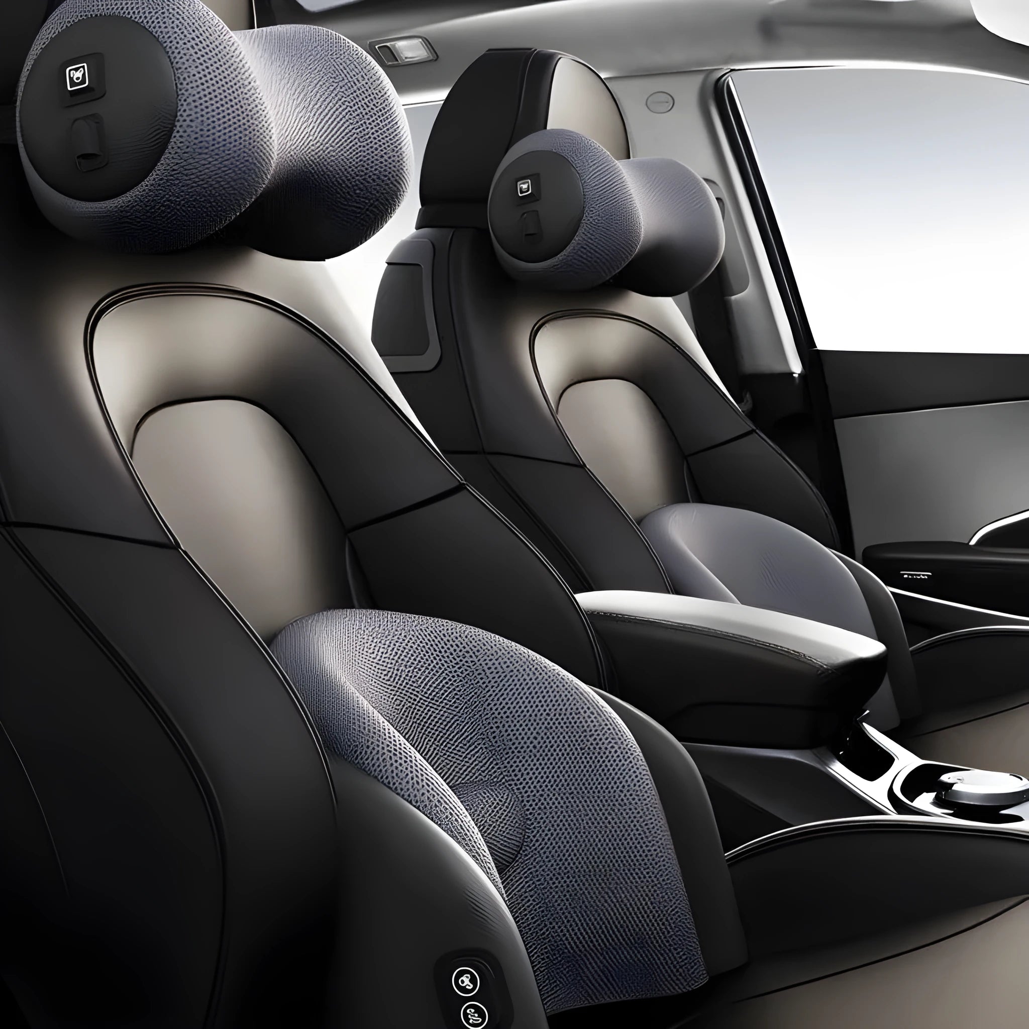 Memory cotton car massage cushion in three colours for headrest and lumbar support