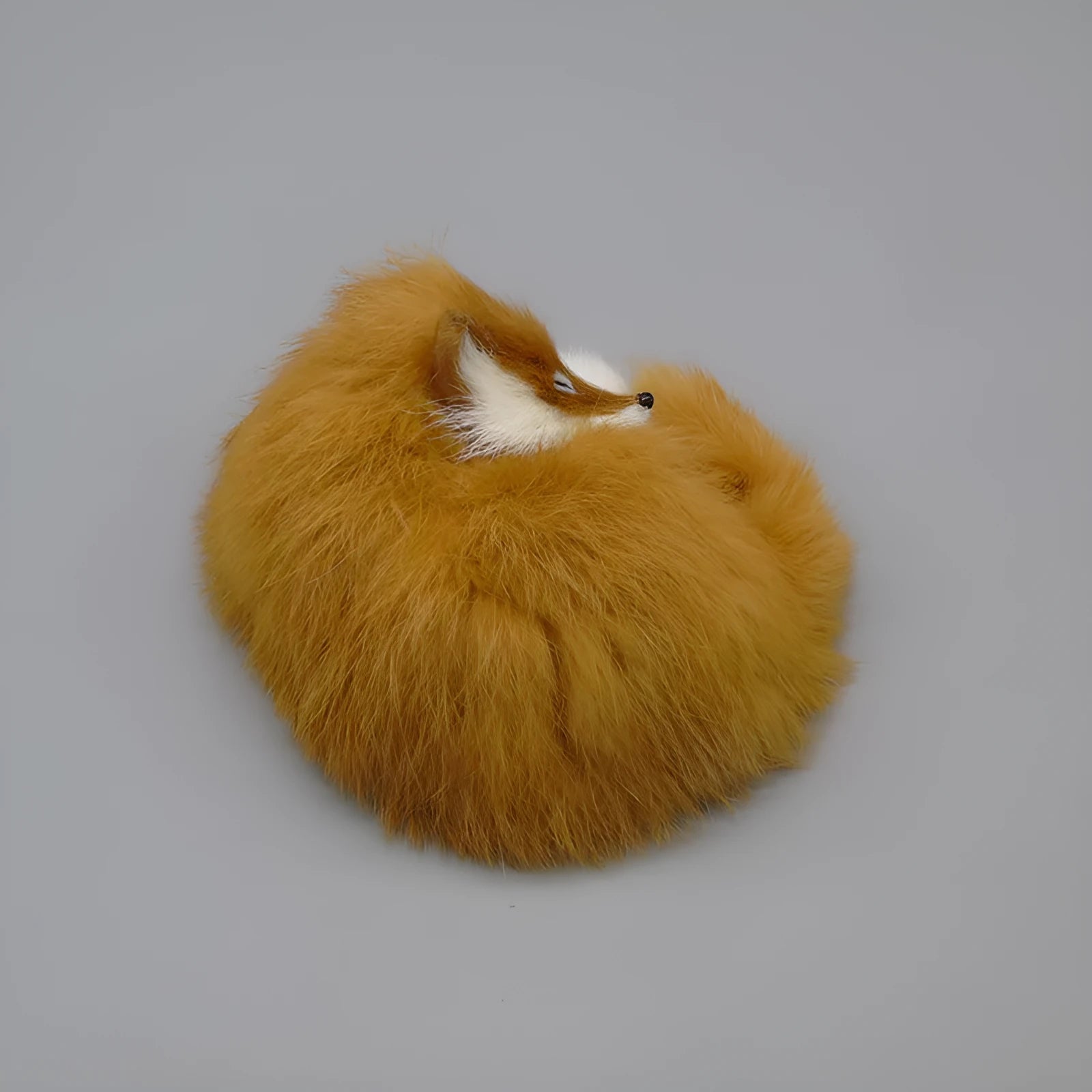 Artificial fox fur decorative handicraft in red, white or yellow colours, 15cm long