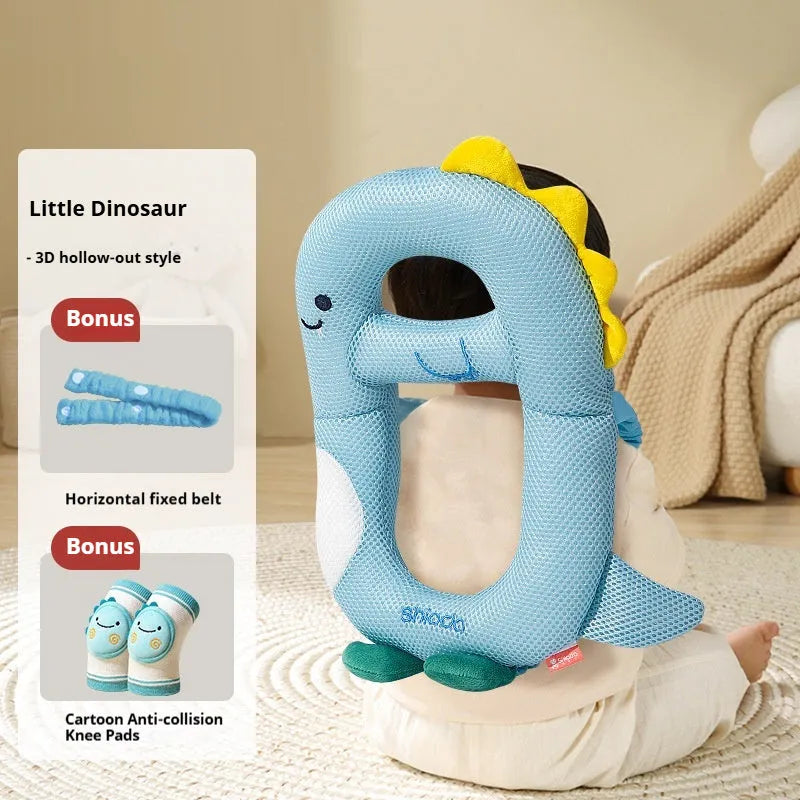 Baby cartoon anti-collision pillow with dinosaur design for toddler fall protection