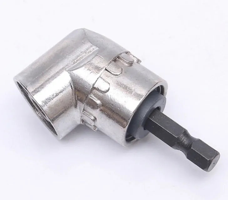 Screwdriver bit extension set with 105-degree flexible shaft and quick-release handle